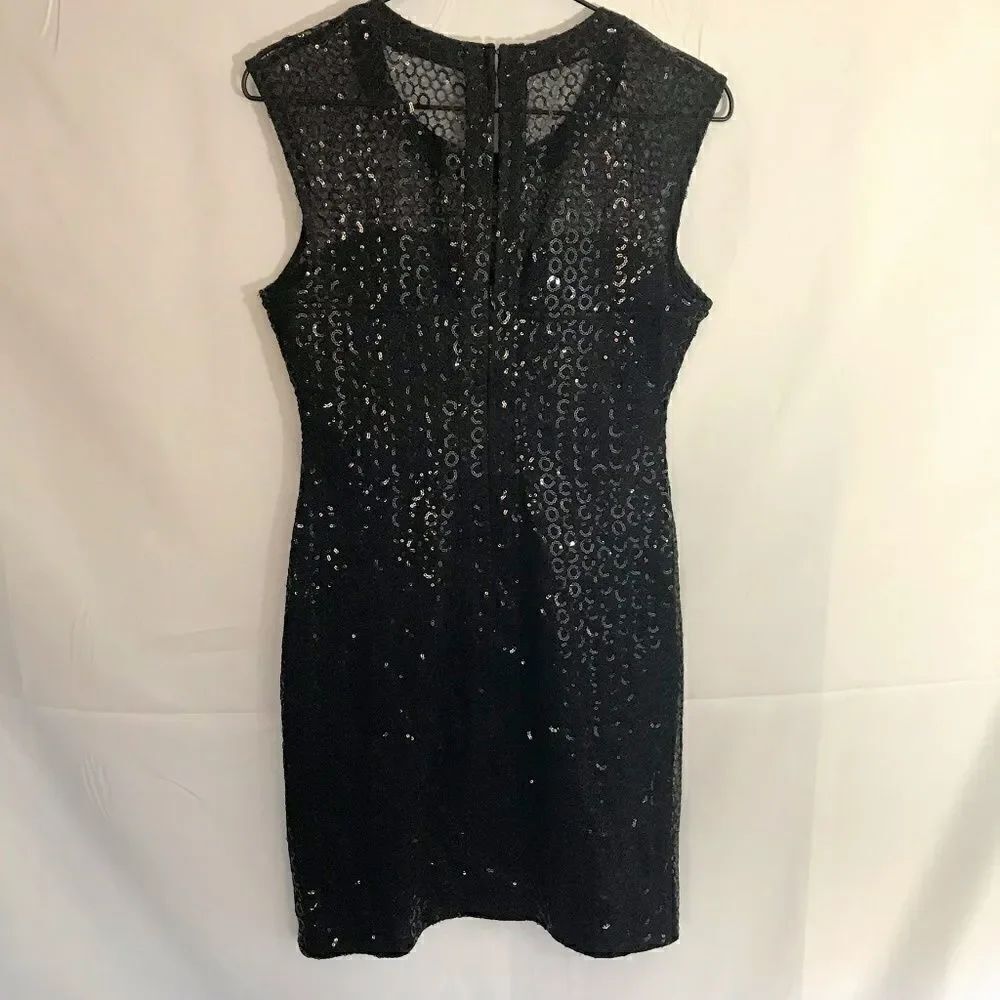 Express small black sequin fitted dress - Picture 2 of 3